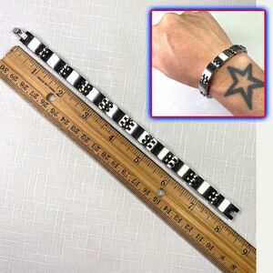 INVICTA Men's Stainless Steel link BRACELET! 8 inches Heavy Chunky